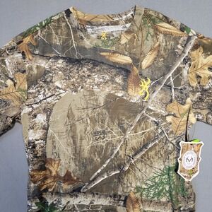 Browning Realtree Edge Camo T-Shirt Mens Medium Wasatch Hunting Silvadur Odor